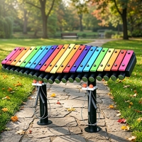 Rainbow Outdoor Tubular Metallophone Stainless Steel Playground Percussion Instrument Wholesale