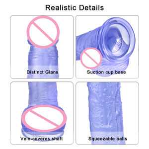 Juguete de Masturbación Pene de Simulación de PVC Suave Tamaño Grande 10 Colores Dildos Realistas Artificiales para Mujer - Product Image 2