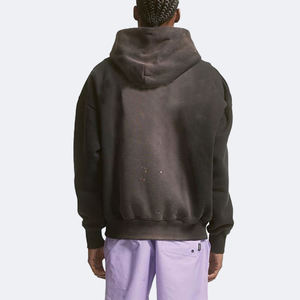 Felpa con Cappuccio Personalizzata con Stampa, Lavaggio Acido, 500gsm, 100% Cotone Pesante, Oversize, Stile Streetwear con Logo per Uomo, Produzione su Misura - Product Image 3