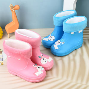 <span class=keywords><strong>Botas</strong></span> <span class=keywords><strong>de</strong></span> lluvia impermeables bonitas <span class=keywords><strong>de</strong></span> princesa para bebés, niños y niñas, zapatos <span class=keywords><strong>de</strong></span> <span class=keywords><strong>agua</strong></span> con forro polar sin cordones, estilo exterior antideslizante - Product Image 4