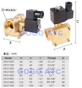 Haute qualité 0927600 0927400 1.6Mpa fermeture normale 2 voies diaphragme pilote en laiton électrique 1 pouce DN40 électrovanne d'eau NBR FKM - Product Image 6