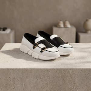 Sneakers de luxe italiennes pour hommes - Élégantes, à bout carré, en similicuir PU, légères, respirantes, pour l'été - Product Image 2