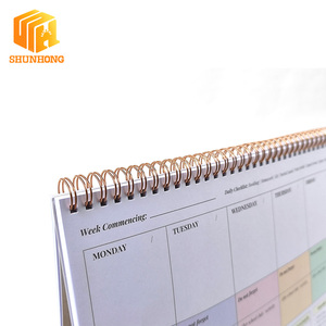 Organisateur scolaire hebdomadaire pour enfants OEM, format tente, reliure Wire-O supérieure, code couleur, pour étudiants - Product Image 3