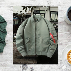 Chaqueta Bomber de Cuero Personalizada, Impermeable y Resistente al Viento, Cuello Alto, Ecológica, Reversible, Unisex, con Logotipo Frontal, Venta al Por Mayor - Product Image 3