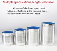 Tuyau d'évacuation flexible en aluminium de grand diamètre, conduit de cheminée, tuyau de ventilation pour hotte aspirante et unité extérieure de climatiseur