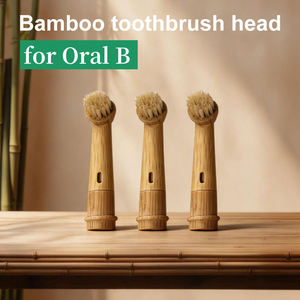 LULA Setole Naturali Biodegradabili Ecologiche <span class=keywords><strong>di</strong></span> Cinghiale e Crine <span class=keywords><strong>di</strong></span> Cavallo per <span class=keywords><strong>Testine</strong></span> <span class=keywords><strong>di</strong></span> <span class=keywords><strong>Ricambio</strong></span> per Spazzolini Elettrici - Product Image 1