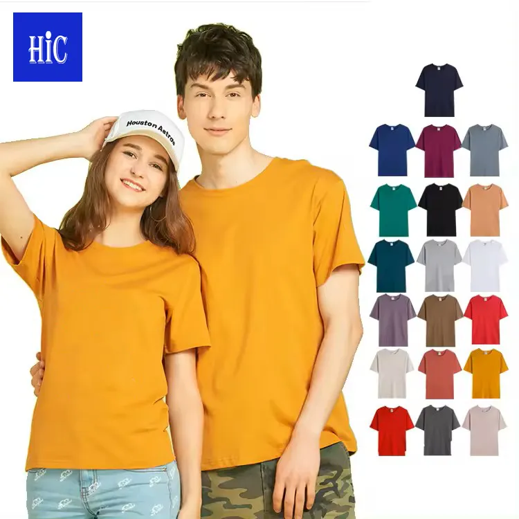 HIC high quality Custom Graphic T-Shirt Men's Screen Print T-Shirt Men's Round Neck Right Shoulder T-Shirt