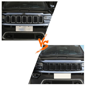 Grille de pare-chocs avant Jeep Grand Cherokee 2017-2021 en ABS avec garniture électroplaquée pour remplacement et réparation - Product Image 3