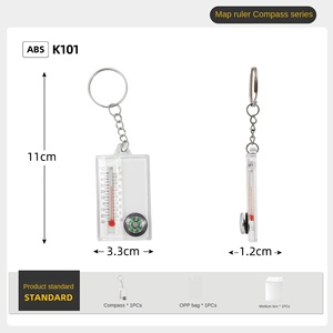 K101 <span class=keywords><strong>Keychain</strong></span> la bàn xách tay mini leo nút Carabiner nhiệt kế ngoài trời La Bàn bán buôn - Product Image 3