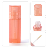 Tubes de brillant à lèvres d'emballage de brillant à lèvres de baguette courte mignonne 4.5ML conteneurs de brillant à lèvres roses Tube de brillant à lèvres vide avec applicateur de brosse