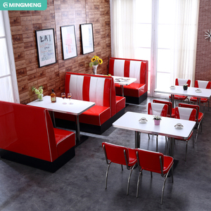 Mobili moderni caffè quadrati comodi tavoli <span class=keywords><strong>ristorante</strong></span> sedie stand PU posti a sedere in legno massiccio set da pranzo ristoranti - Product Image 1