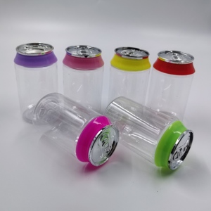 Bouteilles en plastique PET transparentes personnalisées de 90 ml et 135 ml avec revêtement en aluminium pour jus d'<span class=keywords><strong>orange</strong></span>, avec pot en plastique personnalisé - Product Image 2