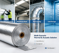 Rouleau de mousse isolante réfléchissante, auto-adhésif, ignifuge, écologique, insonorisant pour bâtiments et entrepôts