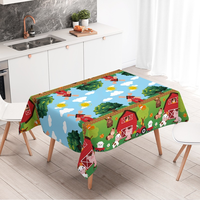 Nappe en plastique fluorescente pour fête Glow Party, motif étoiles et cercles, design graffiti, couverture de table à lumière noire pour anniversaires et fournitures de fête
