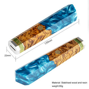 سكين مطبخ مخصص تصنعه بنفسك قطع غيار راتنج خيش مادة خشبية مثمنة الشكل مقبض طهاة سكين لشفرة فارغة - Product Image 4