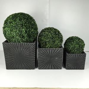 Juego de Macetas de Fibra de Arcilla Ecológicas, Grandes y Libres de Contaminación, Decoraciones de Cemento para Macetas de Flores para el Hogar y el Jardín con Orificio de Drenaje - Product Image 4