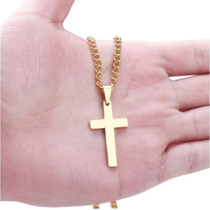 Cadena <span class=keywords><strong>de</strong></span> 20-24 Pulgadas Joyería Sencilla <span class=keywords><strong>para</strong></span> <span class=keywords><strong>Hombre</strong></span> Collar con <span class=keywords><strong>Colgante</strong></span> <span class=keywords><strong>de</strong></span> <span class=keywords><strong>Cruz</strong></span> en Acero Inoxidable - Product Image 4