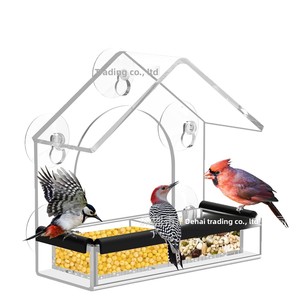 Comedero para Pájaros de Jardín Transparente con Forma de Casa, de Alta Permeabilidad y Diseño a Prueba de Fugas - Product Image 1