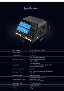 เครื่องชาร์จอัจฉริยะแบบสองช่องสัญญาณ AC DC 100-240V พร้อมแผ่นชาร์จไร้สาย รับผลิตตามแบบ OEM อุปกรณ์เสริมพลังงานสำหรับรถบังคับวิทยุ - Product Image 6