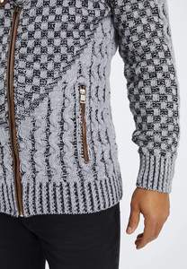 Suéter de punto para hombre, de lana/viscosa, antipilling, con estampado digital frontal, cuello alto, corte ajustado, para invierno. - Product Image 6