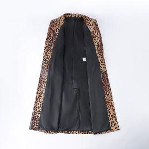 トレンチコート女性,ベルト付き,ロングレザージャケット - Product Image 3