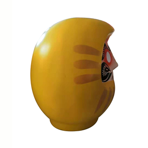 Nouvelle poupée Daruma japonaise jaune personnalisée de 9,8 pouces, collection <span class=keywords><strong>2021</strong></span>, poupée de la richesse et de la fortune, décoration de la maison, cadeau d'affaires - Product Image 5