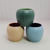 Pot à bougie en céramique côtelée mate, couleur unie, forme baril, 238 ml, moderne, pour aromathérapie, décoration intérieure, Noël, écologique
