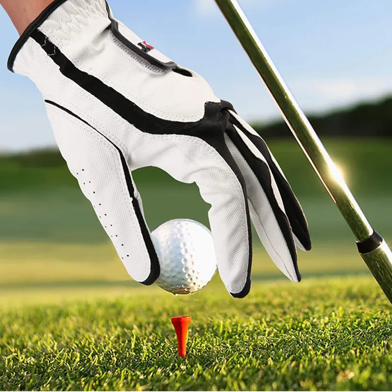 Üreticileri spor egzersiz beyaz renkli kaymaz sentetik deri PU cabretta nefes biyonik golf spor eğitimi eldiven