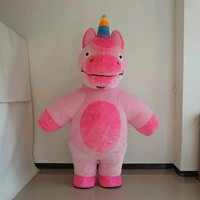 Costume de mascotte de cheval gonflable adorable, personnage de dessin animé, costume de mascotte de petit poney gonflable pour adultes