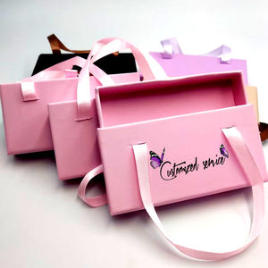 卸売空の高級ストリップラッシュボックスパッケージ偽包装ピンクラッシュボックス完全なストリップラッシュのためのプライベートロゴ - Product Image 1