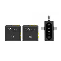 Microphone Lavalier Sans Fil 2.4G avec Réduction de Bruit et Lumières LED, Compatible Téléphones et Ordinateurs pour l'Enregistrement Vidéo Professionnel