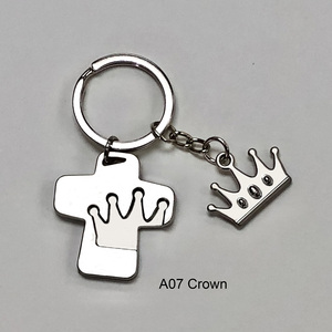 Hebilla de llave de corona cruzada de aleación de Zinc, Popular, para decoración de vacaciones, regalo - Product Image 1