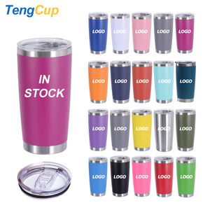 Tazza da viaggio a doppia parete in acciaio inossidabile da 20 once bicchiere da 20 once con coperchio in paglia e paglia - Product Image 1