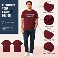T-shirt en coton à manches courtes vintage pour homme, coupe décontractée, doux et confortable, grande taille, imprimé au dos, idéal pour l'été, marque privée