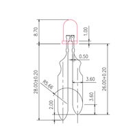 Ampoule LED personnalisée à diode émettrice de lumière bleue de 5 mm pour église