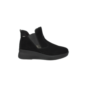 Bottines à talon compensé en daim noir pour femmes, bottes tendance - Product Image 2
