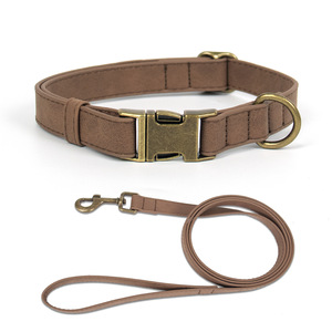 Verstelbare Lederen Halsband En Riem Voor Kleine Middelgrote Honden Halsband Voor Huisdieren Met Metalen Gesp Luxe Hondenhalsband - Product Image 6