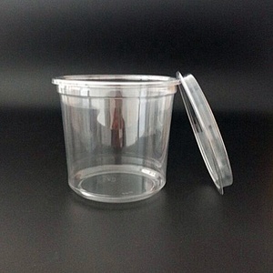 Deli Container 24oz PET Deli Cup Plastic Bowl Disposable Take Away Container With Lids
