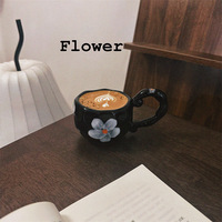 Mug Kopi Keramik Lukis Tangan Gaya Retro Prancis dengan Desain Bunga Estetika Tinggi, Cangkir Hadiah Buatan Cina untuk Sarapan