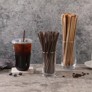 Fabrieksprijs Eco-Vriendelijke Plastic Gratis Verpakte Biologisch Afbreekbare Rietjes Voor Bio Wegwerp Koffie Bar Restaurant