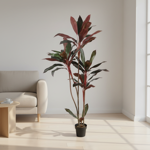 ต้นคอร์ไดไลน์ประดิษฐ์สไตล์นอร์ดิก  วัสดุพลาสติกสัมผัสเหมือนจริง ขนาด 65 ซม. 21 ใบ  ตกแต่งภายในและภายนอกอาคาร เป็นมิตรต่อสิ่งแวดล้อม - Product Image 4