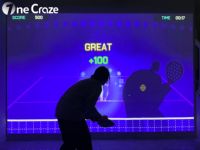 Terrain de jeu interactif multi-utilisateurs pour pickleball avec écran tactile, en fibre de verre, pour enfants, intérieur, maison, école