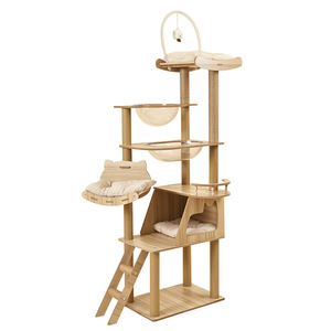 <b>Cat</b> <b>Tree</b> Wooden <b>Large</b> Integrated Design <b>Cat</b> House Scratcher <b>For</b> <b>Cats</b> - Product Image 2