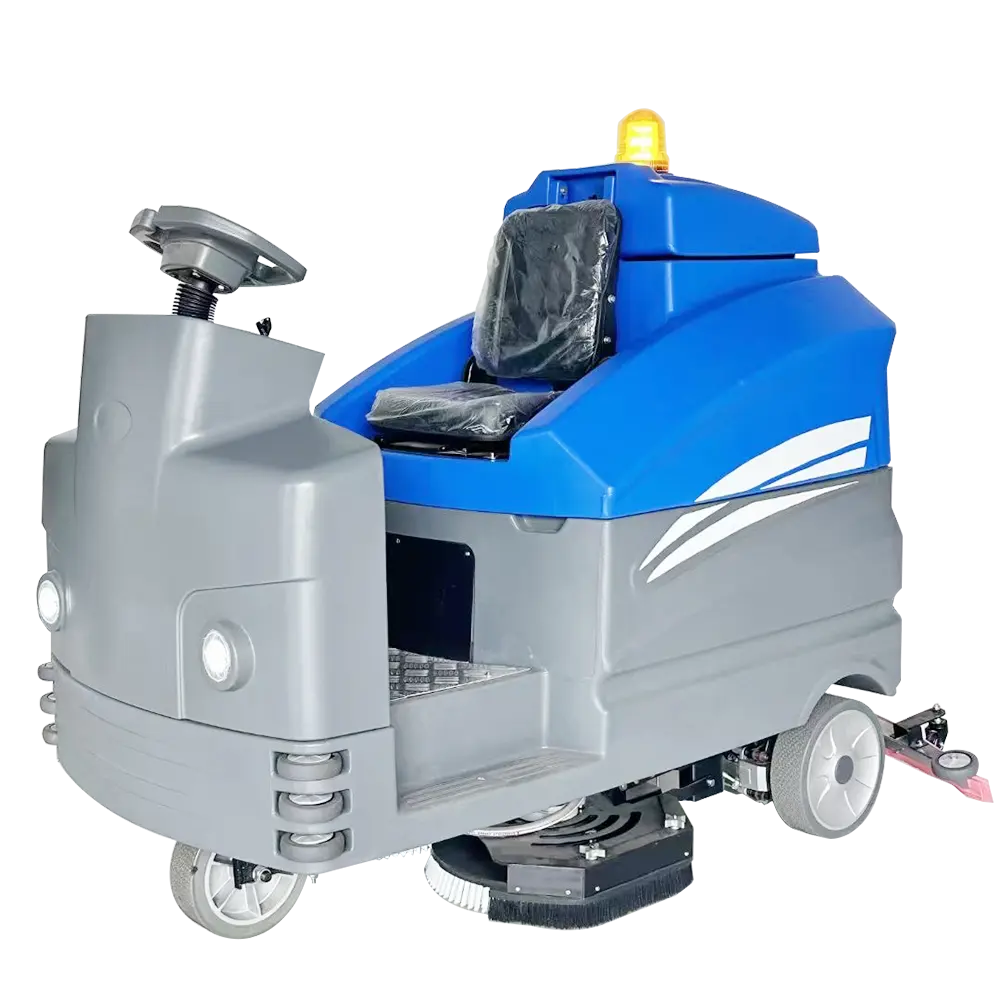 Automatic Ride On Industrial Cleaning Machine Floor Scrubber Dryer For Airport Hospital