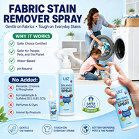 Spray détachant pour tissus à marque privée, nettoyant rapide et efficace pour les taches d'huile, multi-usages, pour vêtements