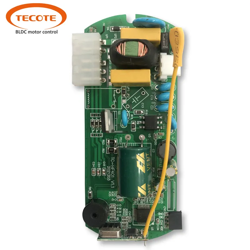 TECOTE ETL Complied 30-60W BLDC Ceiling Fan LED Light Controller Driver PCBA With RF Remote AC110V Input/220V Input