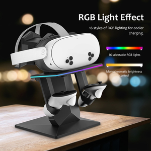 Dock de charge support VR pour accessoires <span class=keywords><strong>Oculus</strong></span> Quest 3s casque VR et contrôleurs tactiles support d'affichage support vertical RVB - Product Image 2