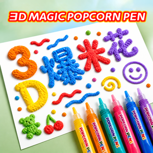 Ensemble de stylos à bulles de haute qualité pour enfants, jouet créatif de dessin, stylos magiques gonflables pour la peinture des enfants - Product Image 2