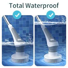 แปรงทำความสะอาดไฟฟ้าในห้องครัวห้องน้ำด้ามยาว8 1ด้ามสำหรับที่ขัดแบบหมุนสำหรับรอยแยกอ่างเครื่องใช้ในบ้านพลาสติก - Product Image 3