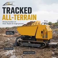Mini-dumper sur chenilles 1000 kg abordable, fabriqué en Chine, en promotion pour les chantiers de construction